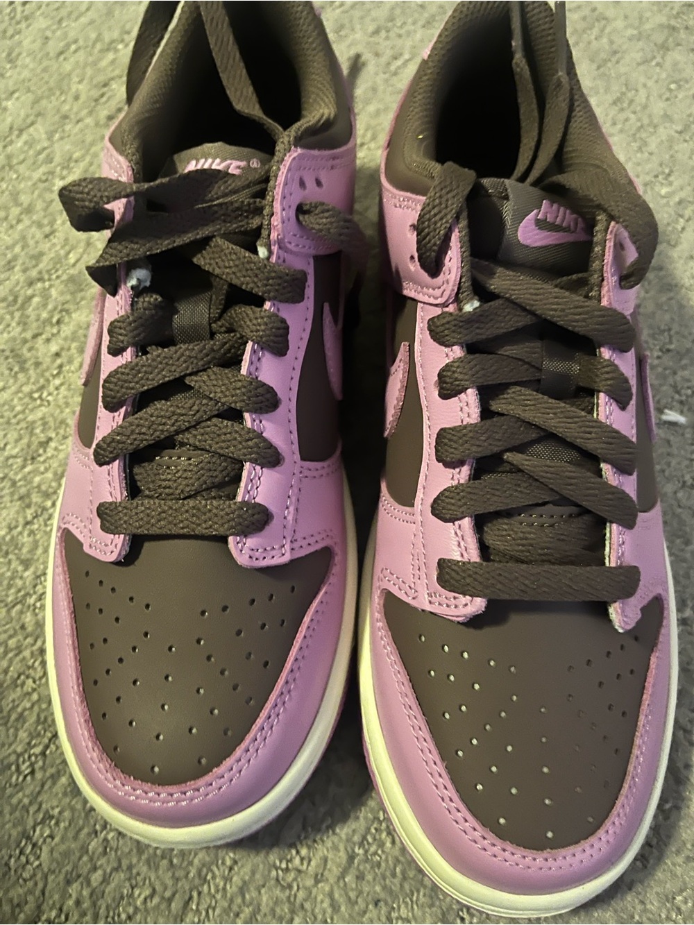 Nike strawberry and chocolate dunk 6.5 woman / 5yPink and Black Low-Top Sneakers